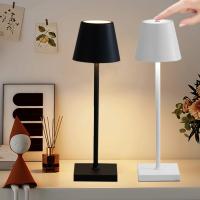 Lámpara De Escritorio LED Clásica Luz De Mesa Inalámbrica Impermeable Con Carga USB Y Control Táctil Para Ambiente De Restaurante Y Oficina - details 0