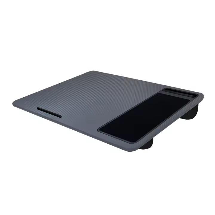 Acomoda Textil – Mesa de Cama para Ordenador Portátil con Acolchado 57,5x30,5x4 cm. Soporte Laptop de Madera con Espacio para Ratón y Móvil Cómoda, Transportable y Estable. - 1