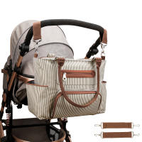 Set De 7 Bolsos Para Mudar El Bebé Multifuncional Tote Bag Mummy Bolsa De Viaje Con Alforja Para Bebé Material De Tela Cierre De Cremallera - details 8