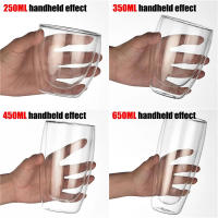 6PCS Taza De Café De Vidrio Borosilicato De Doble Capa De 80ml Insulada Para Leche Y Té Uso Doméstico Y Restaurante Regalo - details 9