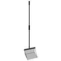 vidaXL Horquilla de rastrillo con 18 púas de acero negro - details 0