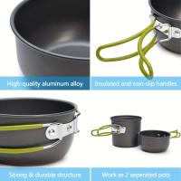 Juego de Utensilios de Cocina BOPORO para Acampar con Trípode de Acero Inoxidable Estufa Sopa Cuchara Tenedor Ideal para Senderismo y Picnics - details 2