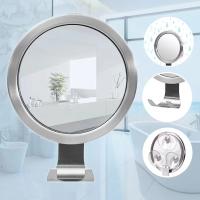 Espejo Antiniebla Para Baño Con Fuerte Vaso De Adhesión Espejo De Ducha De Baño Colgante Para Maquillaje Y Afeitado Con Portacortadora Moderno Acero Aluminio 6 Pulgadas - details 0