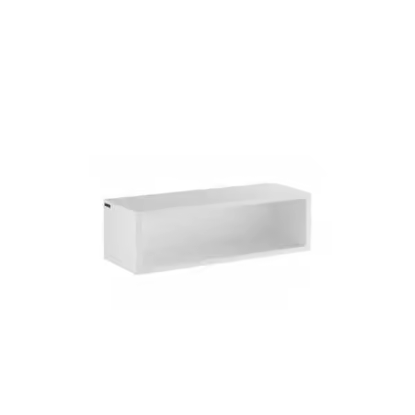 Unisan repisa para baño de 90 cm en MDF lacado color blanco - 1