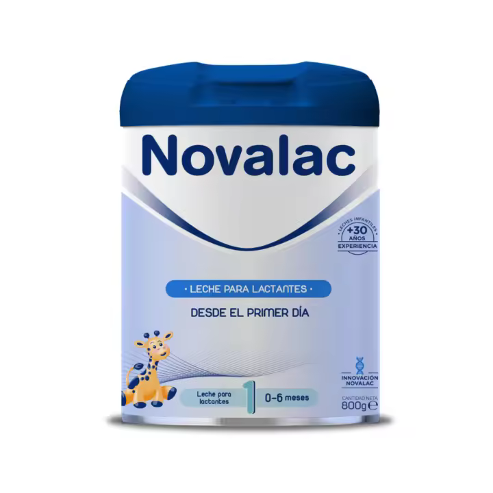Novalac 1 - Leche en polvo de Iniciación para bebes 0-6 Meses. Contribuye al normal desarrrollo de tu Bebé. Fórmula Elaborada con Pediatras rica en DHA - Leche para Lactantes - 800 g - 1