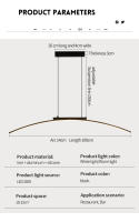 Lámpara Colgante Nórdica De LED Para Decoración Interior De Habitación Y Sala De Estar Techado De Aluminio Blanco Iluminación Doméstica - details 13