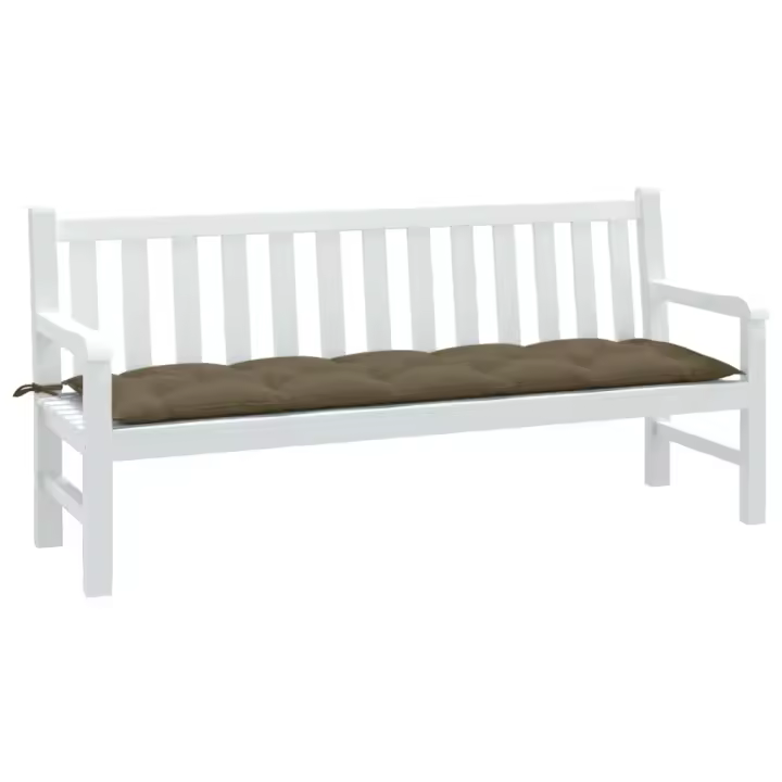 vidaXL Cojín para banco de jardín tela gris taupe melange 180x50x7 cm - 1