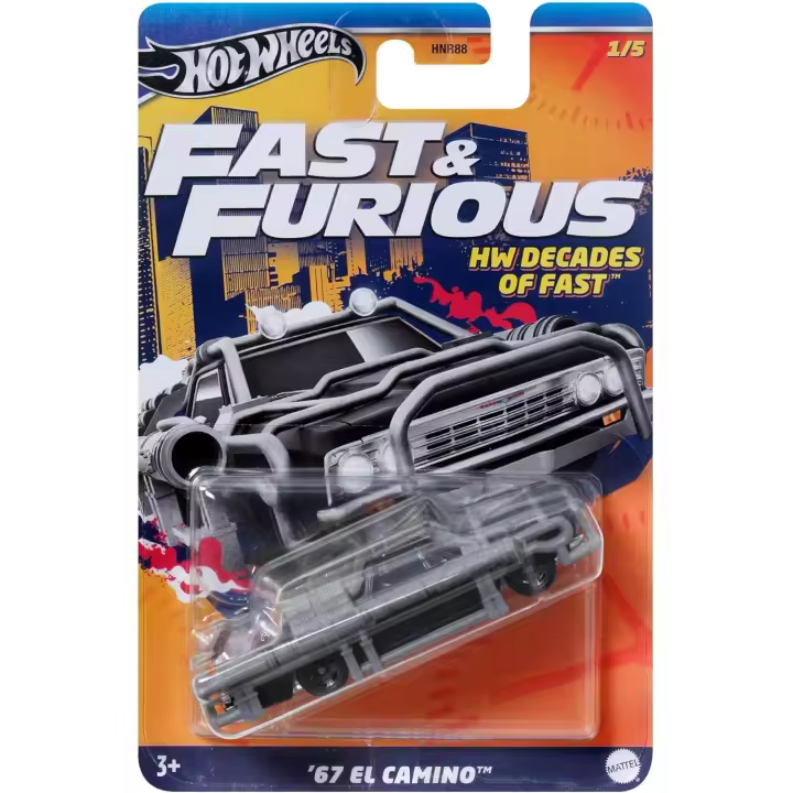 Hot Wheels colección Vehículo Fast and Furious Coche Chevy 67 El Camino 1/5 HRW41 Mattel - 1