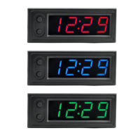 Reloj Digital LED Para Coche 3 En 1 Con Medidor De Voltaje Y Temperatura Accesorio Electrónico Luminoso Para Automóviles - details 1