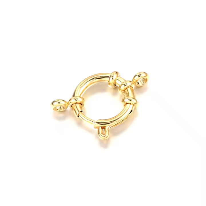 4pcs Aros De Acero Inoxidable Dorados Para Pulseras Collares Y Joyería DIY Conexiones De Cierre Redondo De Resorte Herramientas De Manualidad - 1