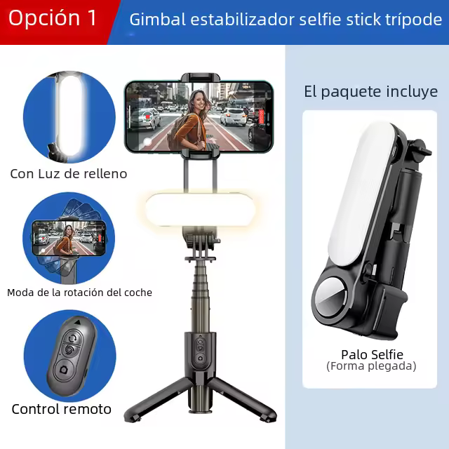 Soporte de Mano para Selfie Stick Gimbal Estabilizador para Teléfono Móvil Acción Cámara Inteligente Montaje de Teléfono Móvil - 1