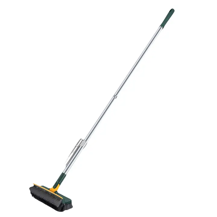Cepillo De Piso 3 En 1 Con Mango Largo Y Cepillo Ajustable Herramientas De Escobilla Para Limpieza De Cocina Y Baño Con Mágica Escoba Y Cepillo De Níquel - 1