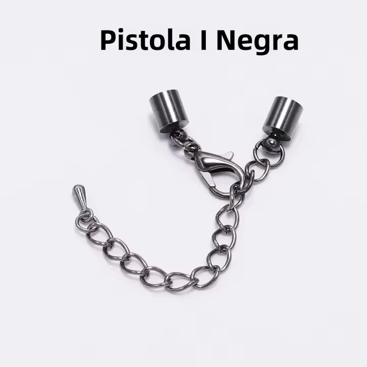 10pcs/Lote Agarres De Langosta 3-10mm Con Cadena Extensora Toppers De Cierre Para Cordones De Cuero Conectores Para Fabricación De Joyas - 1