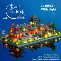 Bloques De Construcción Micro Modelo Torre Del Lago Occidental Con Árboles Y Luz DIY De Diamante Para Niños Y Adultos Regalo - details 0
