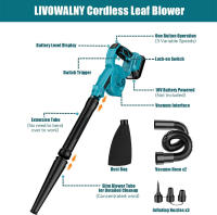 Soplador eléctrico sin escobillas 2 en 1, barredora de jardín de hojas caídas/nieve, inalámbrica, ajustable, 3 velocidades, para batería Makita de 18V (sin batería) - details 4