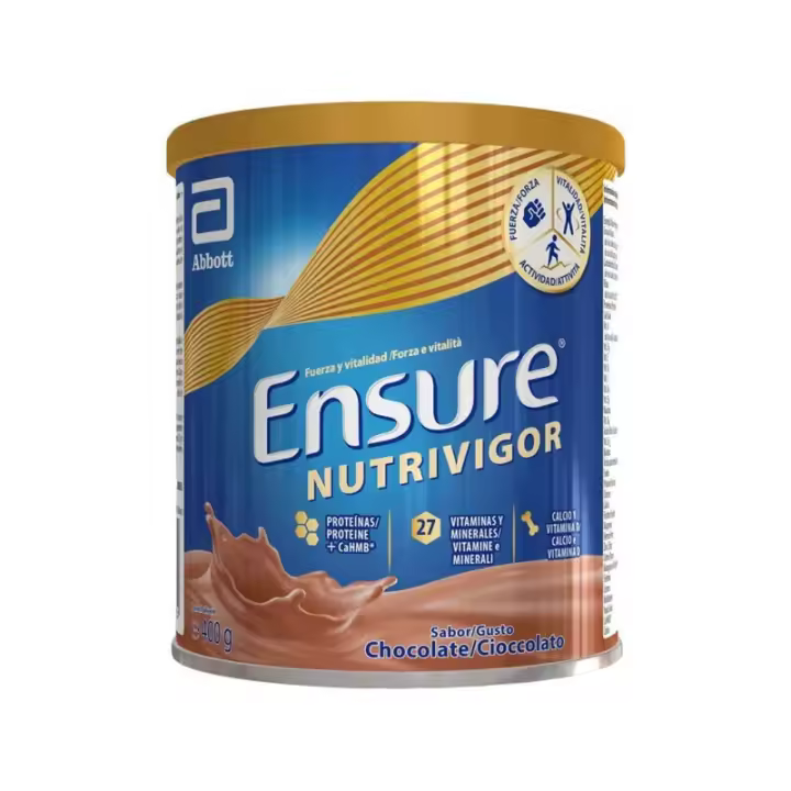 Ensure Nutrivigor Chocolate Polvo 400gr - Complemento Alimenticio para Adultos Mayores de 50 Años - 1
