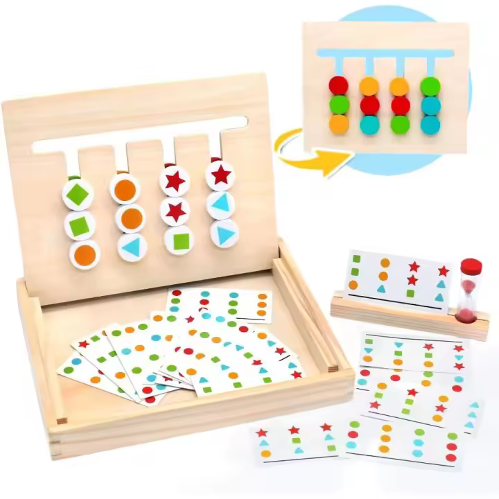 Rompecabezas de madera - Juguetes para niños de 3 a 4 años Juegos educativos de madera para niños Juegos de mesa Montessori - 1