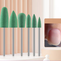 Set De 6 Piezas De Cabezas De Molienda Para Manicura En Silicona Herramientas De Lijado Y Pulido Para Uñas Combinación De Plástico - details 1