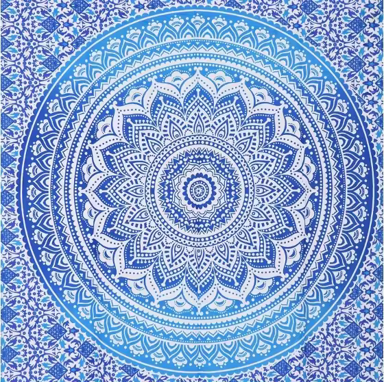 Printex - Tapestry Tapiz con Estilo de Mandala Indio - 220 x 240 cm- Pareo Manta Picnic,Yoga, Antiarena, Multiusos, Decoracion Pared, Toalla de Playa - 1