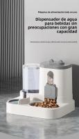 Dispensador De Alimentos Y Agua Para Gatos 2 En 1 Automático Con Medidor De Alimentos Y Agua Capacidad De 100g Material Plástico - details 0