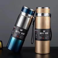 Botella Térmica De Agua 1000ml Termo Acero Inoxidable Doble Capa Para Café Y Té Aislado Leve Y Resistente Al Desbordamiento Para El Escritorio - details 6