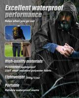Poncho de lluvia poncho reutilizable impermeable para adultos impermeable Ligero impermeable para Aire Libre camping - details 1