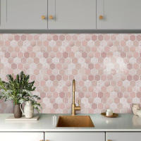 Pegatina De Pared 3D Falsa Drip Tile Autoadhesiva Kuujojo Para Cocina Sala De Estar Y Baño Fácil De Quitar Tamaño 12x12 Pulgadas - details 28