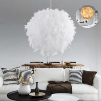 Lámpara De Pluma Moderna LED Blanco Para Decoración De Habitación Y Sala De Exposiciones Iluminación Simple Con Cordon Pendente - details 0
