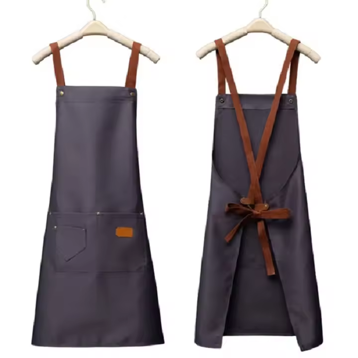 Aguasaloza Chaleco De Hombro Para Hombres Y Mujeres Apron De Cocina Para Salon De Belleza Barbacoa Limpieza Delantal De Algodón Sin Mangas Estilo Sencillo - 1