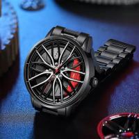 Reloj Deportivo De Moda Para Hombres Reloj De Pulsera De Cuarzo Impermeable Con Correa De Acero Inoxidable Reloj Creativo Para Casual - details 6