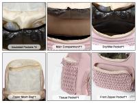Bolso de alta gama para ir a tu bebé de paseo: Gran capacidad, bolso de pañales, bolso de mano y mopila en uno - details 1