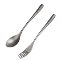 Cuchara De Titanio Para Acampar Palillos Y Cuchara De Camping Utensilios De Cocina Para Almuerzos Pescar Ligeros Y Duraderos Para Fideos Y Arroz - details 3