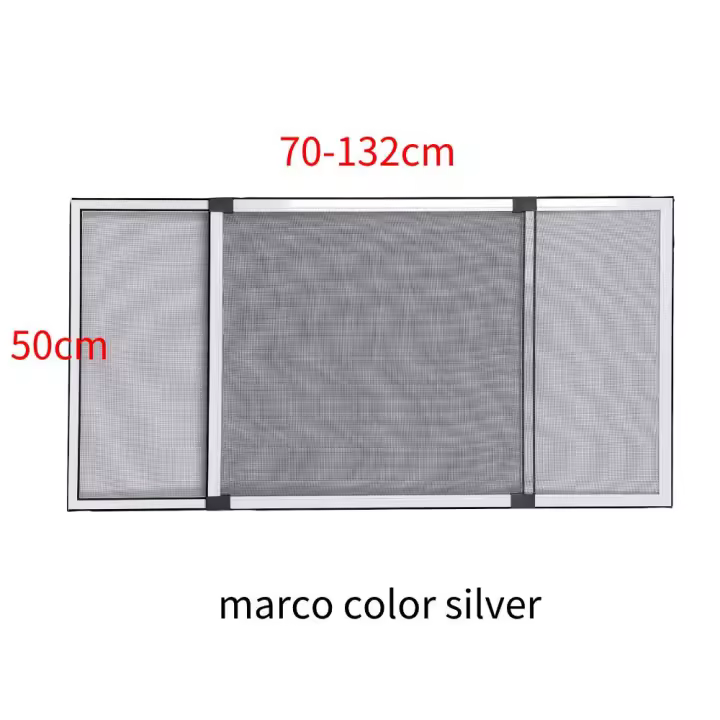 Mosquitera adaptable de aluminio , mosquitera ventana, anti-insectos (mosquitos o moscas) 50*70-132cm/ 70*100-192cm Mosquitera Fija Extensible 70*100-192cm cm Mosquitera para Ventanas Red de Fibra de Vidrio Adaptable Fácil de Instalar - 1