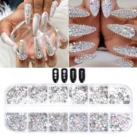 Kit De Rhinestones Para Uñas 3D Planos Y Laminados AB Y Transparentes De Vidrio Accesorios Para Manicura DIY Adornos De Uñas - details 4