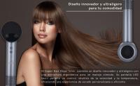 Secador de Pelo Profesional Super Hair Dryer IONIC pantalla LED táctil Diseño Innovador de Ultima generación Sin Aspas, Con Seis Accesorios, incluye soporte de pared, Boquilla Alisadora, Flyaway, Difusor, Boquilla aire suave, Boquilla suave. ALUMAR - details 3