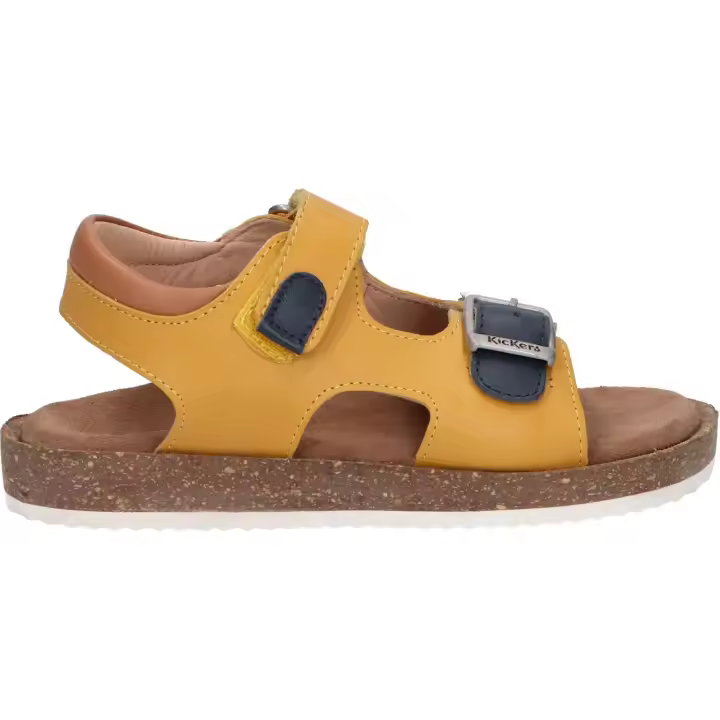 Sandalias de Mujer y Niña y Niño KICKERS 694917-30 FUNKYO 71 JAUNE MARINE CAMEL - 1