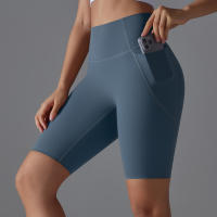 SSITO Pantalones cortos con bolsillos para Gimnasio y Yoga, pantalones cortos de secado rápido para trotar, entrenamiento de Cycling activo, Pantone cortos de Gimnasio para entrenamiento, Fitness, High Belt - details 6