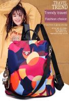 Mochila De Moda Para Mujer En Tela Oxford Impermeable Con Gran Capacidad Para Escuela Y Viajes Bolsa De Hombro Con Estampado Florido - details 1