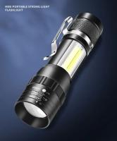 Mini Linterna EDC Super Brillante LED+COB Zoomable Recargable Por USB Para Camping Pesca Exterior Emergencia Con Luz De 300 Lumen - details 0