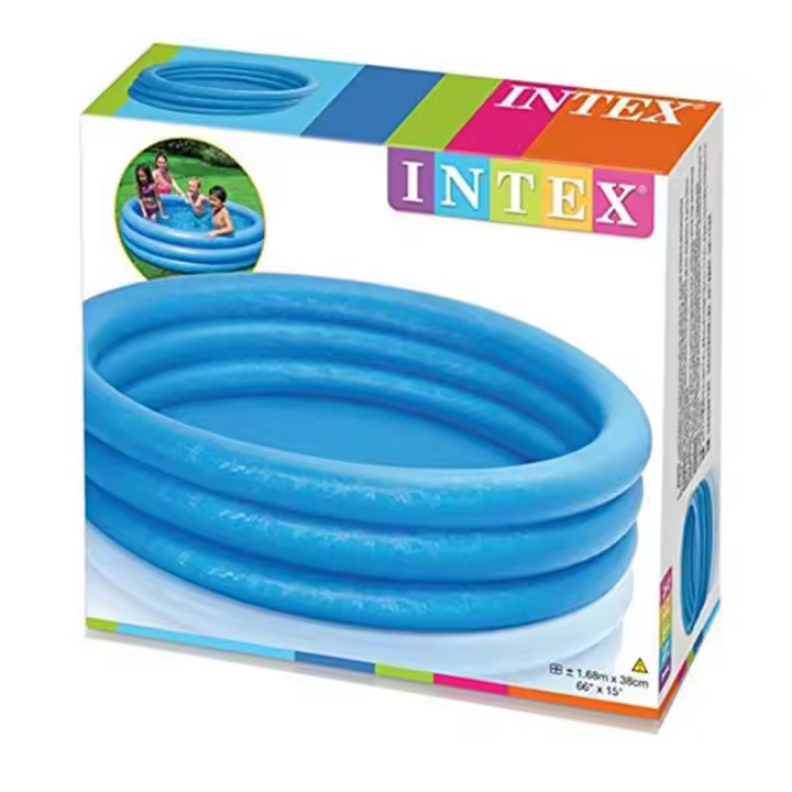 Piscina hinchable infantil azul de 3 aros de 168 x 38 cm Intex 58446 - 1