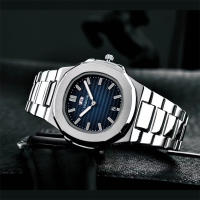 Reloj De Lujo Para Hombre 2023 Reloj De Pulsera De Cuarzo Resistente Al Agua Con Luminiscencia Y Fecha En Acero Inoxidable Cuadrado - details 10