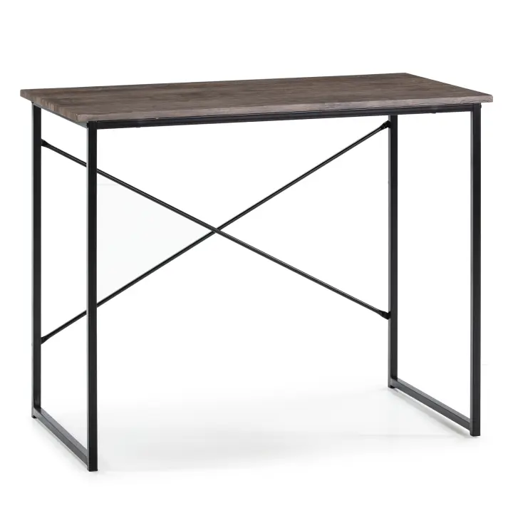 Mesa de Escritorio VS Venta-Stock Cáceres Industrial Blanca/negra 90x50x74cm - 1