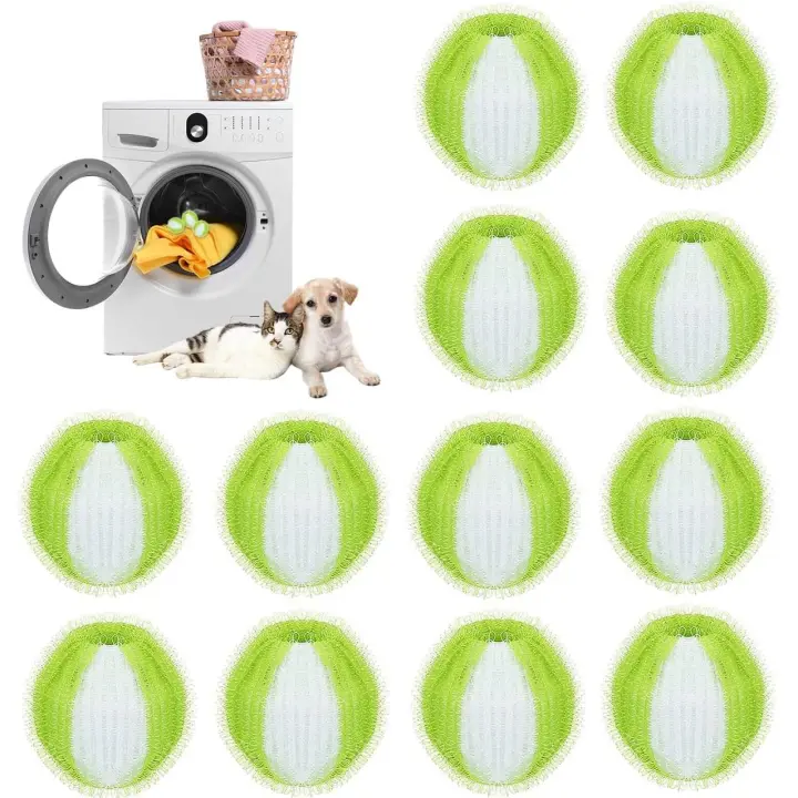 12Pcs Atrapa Pelos Lavadora,Quita Pelos Mascota, Reutilizable Bolas Atrapa Pelos para Lavadora,Apto para Lavadora y Secadora - 1