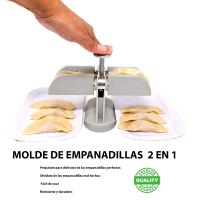 Molde De Empanadillas con bandejitas desechables, Maquina de empanadillas, Fabricante Automático De Bolas De Masa Hervida, De Doble Cabeza Para El Hogar y La Cocina, DUMPLINGS, Utencilio para Aperitivos ,Pasteleria - details 0