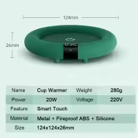 Calentador de tazas de café eléctrico para el hogar y la Oficina, 3 temperaturas, ajustable, regalo de cumpleaños y Navidad - details 0