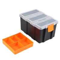 Caja de piezas de herramientas de plástico portátil para electricista, Maleta de almacenamiento, soporte para maleta, F-156D - details 5