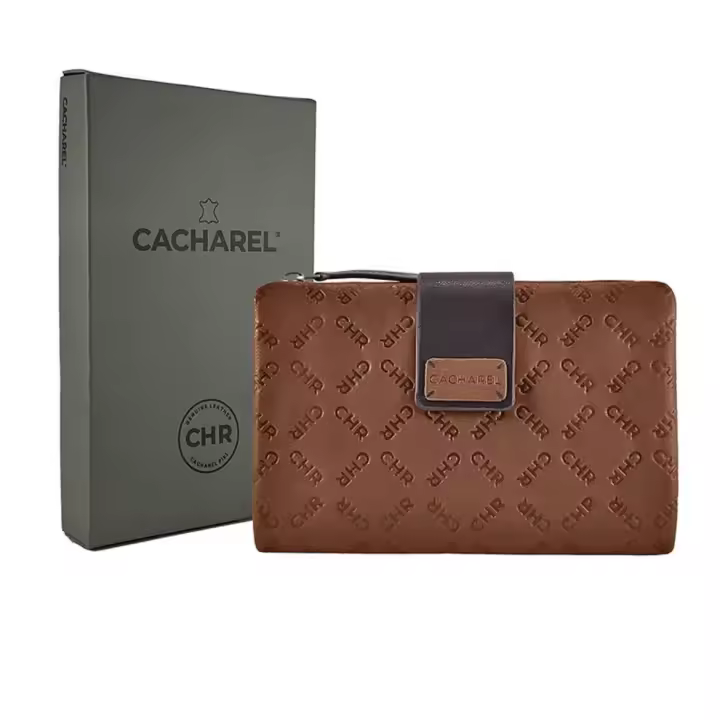 Cacharel Billetero Mujer Piel Grabada | Cartera Mediana Tarjetero Extraible - TEOVEL C440558 - 1