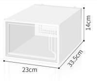 Organizadores de zapatos   Cajas de zapatos de plástico, Juego de organizadores de almacenamiento, 25 x 35 x 18,5 cm, Apilable, Antivuelco, Hasta T.46, Transparente, Transparente y Blanco - details 0