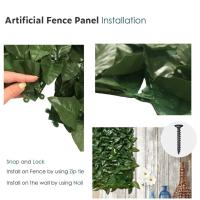 Decoración de Pared de Valla de Hojas Verdes Artificiales Pantalla de Privacidad Extensible para Hogar y Jardín - details 4