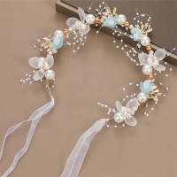 ZAKOL Adorno De Cabeza Romántico Y Dulce Para Novia Con Perlas Y Flores Diadema De Joyería De Boda Para Niñas - details 2